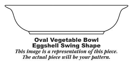 Organdy Blue 10" Oval Vegetable Bowl