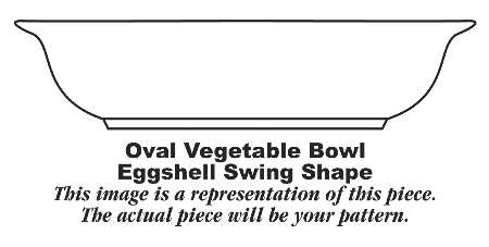 Organdy Blue 9" Oval Vegetable Bowl