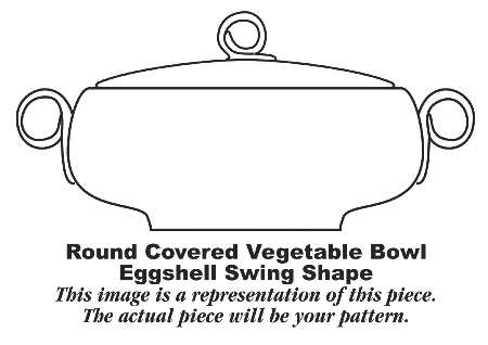 Organdy Blue Round Covered Vegetable