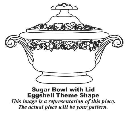 Cameo (Theme Shape) Sugar Bowl & Lid