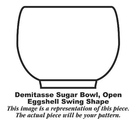 Organdy Green Mini Open Sugar Bowl