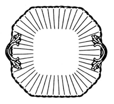 Tiara Square Handled Cake Plate