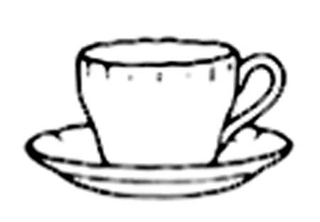 Bachelor's Button Flat Cup & Saucer Set
