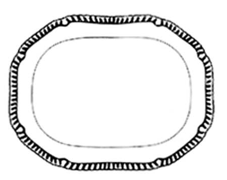 Tower Blue (Newer Backstamp) 11" Oval Serving Platter