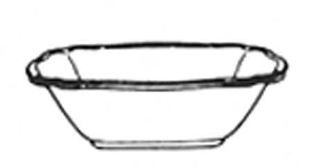 Chelsea Bird (Raised Gold Dots) Square Vegetable Bowl