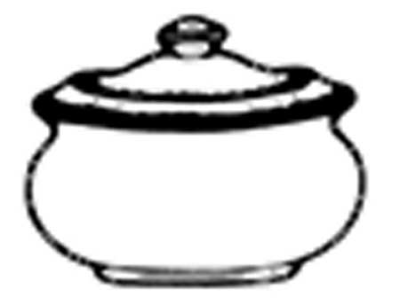 Old Salem Blue Mini Sugar Bowl & Lid