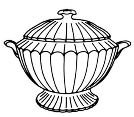 Indian Tree (Orange Rust, Bone, 2004) Tureen &  Lid