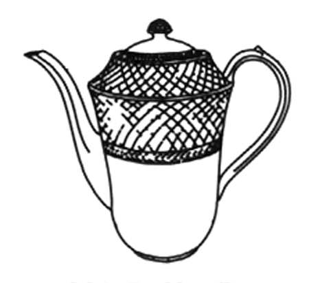 Virginia (Bone, Newer) Coffee Pot & Lid