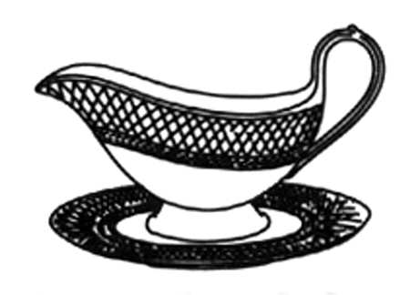 Queen's Bird Gravy Boat with Attached Underplate