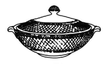 Mansard (Off White, Earthenware) Round Covered Vegetable