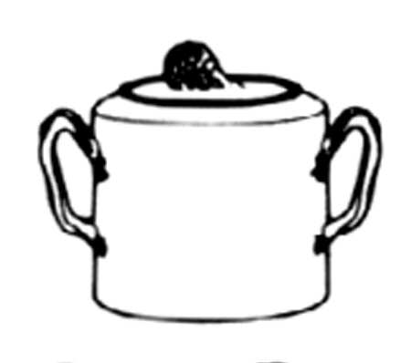 Gloucester Red (Bone) Sugar Bowl & Lid