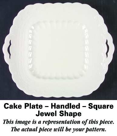 Olga Square Handled Cake Plate