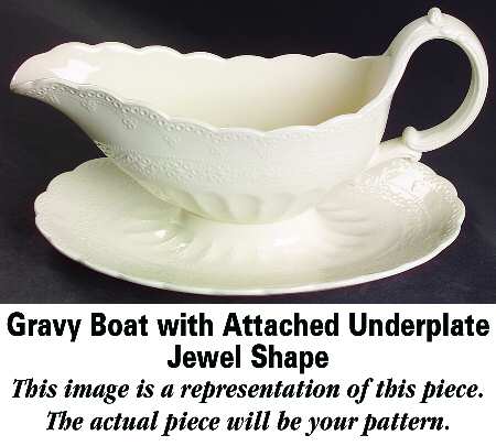 Bermuda Flowers Gravy Boat with Attached Underplate