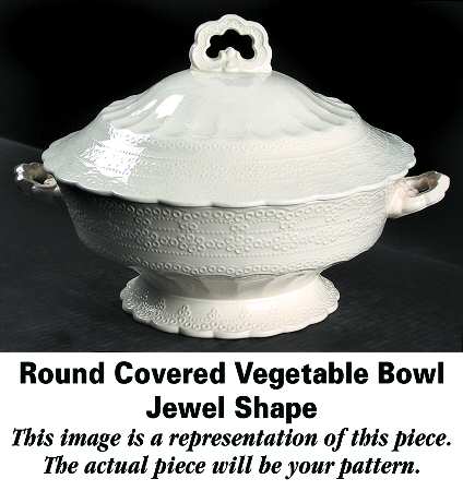 Old Concord Blue (Jewel) Round Covered Vegetable