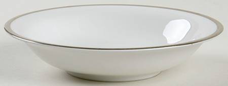 1473 (Aida, White, Platinum Trim) Fruit/Dessert (Sauce) Bowl