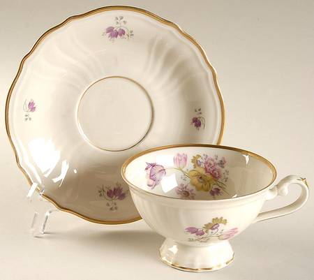 3110 Footed Cup & Saucer Set