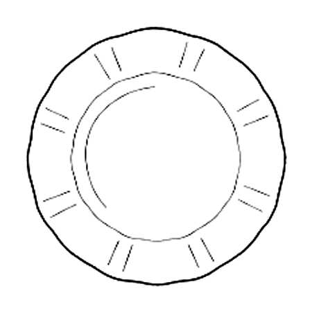 Milldale (Platinum) 14" Chop Plate (Round Platter)