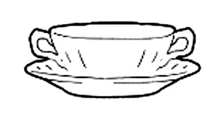 Olde Avesbury (Surrey Shape) Cream Soup Bowl & Saucer Set