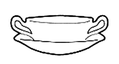 Dauphin Footed Cream Soup Bowl & Saucer Set