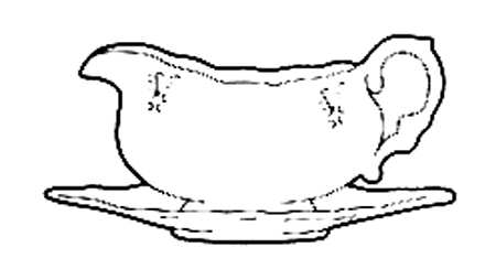 Elizabeth (Platinum Trim) Gravy Boat & Underplate