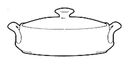 Border Imari Oval Covered Vegetable