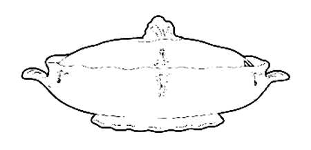 Elizabeth (Platinum Trim) Oval Covered Vegetable