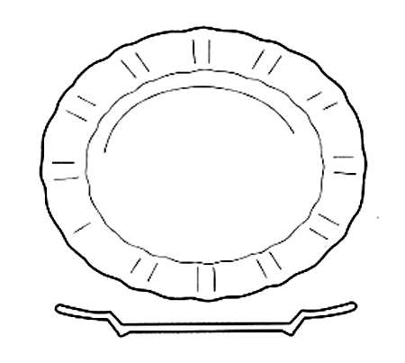 Olde Avesbury (Surrey Shape) 16" Oval Serving Platter