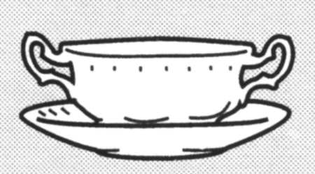 Berkeley Footed Cream Soup Bowl & Saucer Set