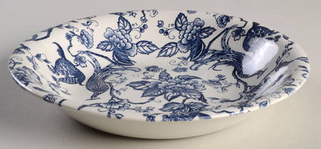 Exotic Bird Blue Coupe Soup Bowl