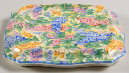 Somerset (Blue Trim) Square Tea Tile