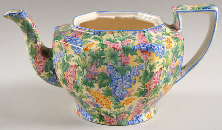 Somerset (Blue Trim) Ajax Teapot No Lid