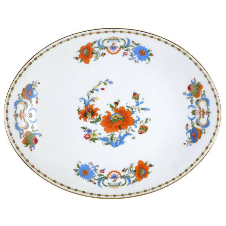 Vieux Chine (Empire, White) 12" Oval Serving Platter by Raynaud