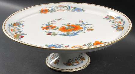 Vieux Chine (Empire, White) 12" Diameter Pedestal Cake Stand