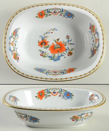 Vieux Chine (Empire, White) 9" Oval Vegetable Bowl