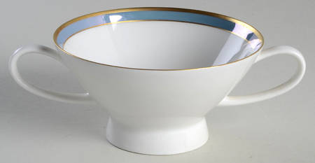 Gala Blue (Classic Rose Collection) Cream Soup Bowl No Lid
