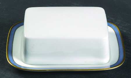 Gala Blue (Classic Rose Collection) Square Covered Butter