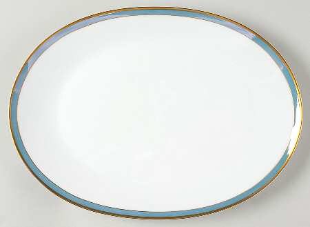 Gala Blue (Classic Rose Collection) 13" Oval Serving Platter