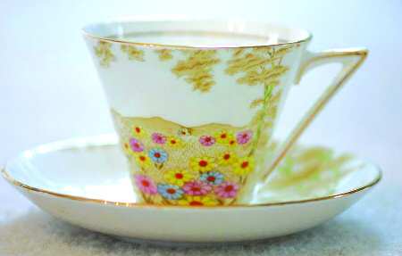 Daisyfield Flat Cup & Saucer Set