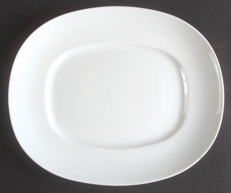 Epoque White 10" Oval Serving Platter
