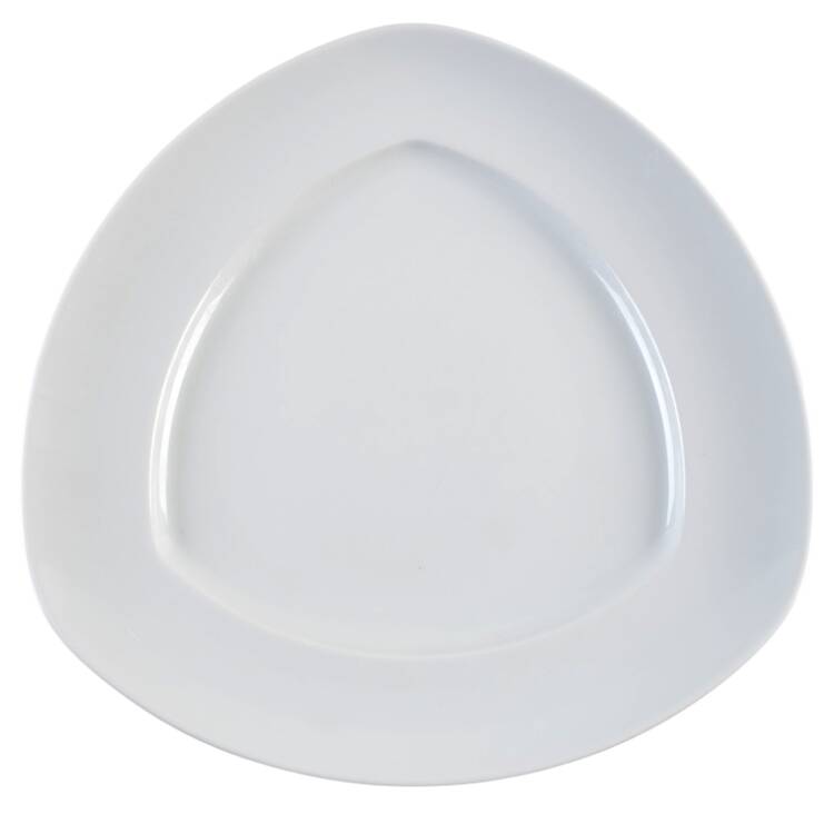 Epoque White Triangular Dinner Plate
