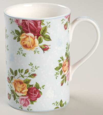 Blue Damask Mug