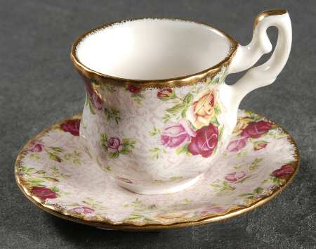 Soft Pink Lace Teacup & Saucer Ornament