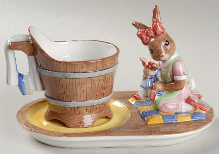Bunnykins Country Manor Flat Cup & Saucer Set