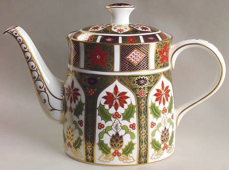 Old Imari Holiday Teapot & Lid