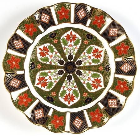 Old Imari Holiday Fluted Salad/Dessert Plate