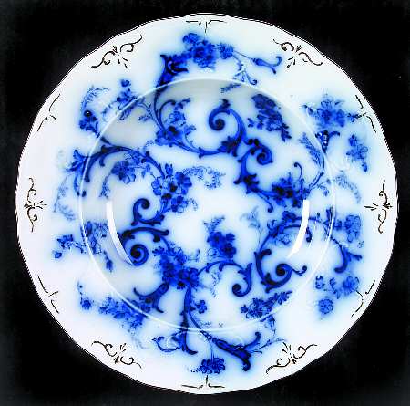 Gainsborough (Flow Blue) Rim Soup Bowl