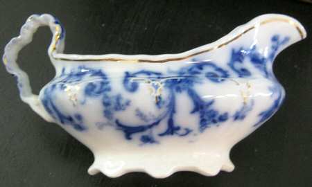 Gainsborough (Flow Blue) Gravy Boat