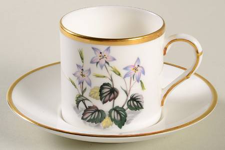 Alpine Flowers Flat Demitasse Cup & Saucer Set