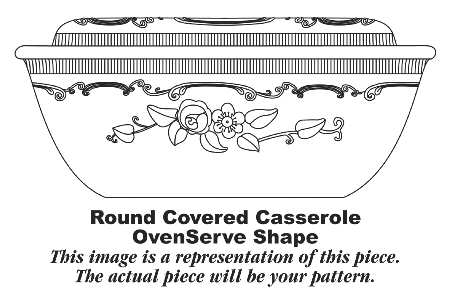Armand (Virginia Rose Shape) 1 Qt Round Covered Casserole