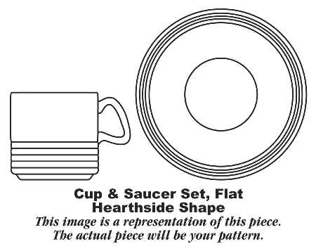 HLC863 Flat Cup & Saucer Set